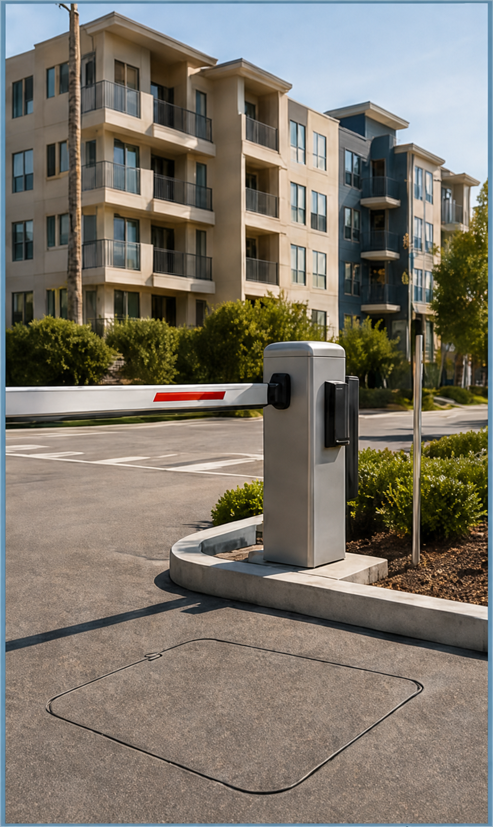 Property management with a detector loop visible in context