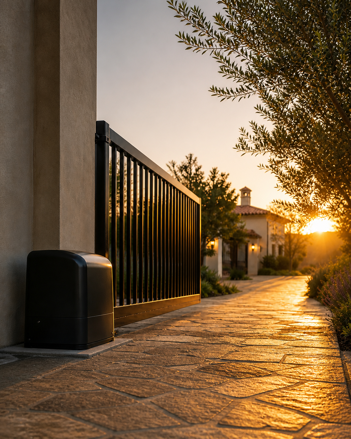 Maintained automated gate at a warm Southern California residence