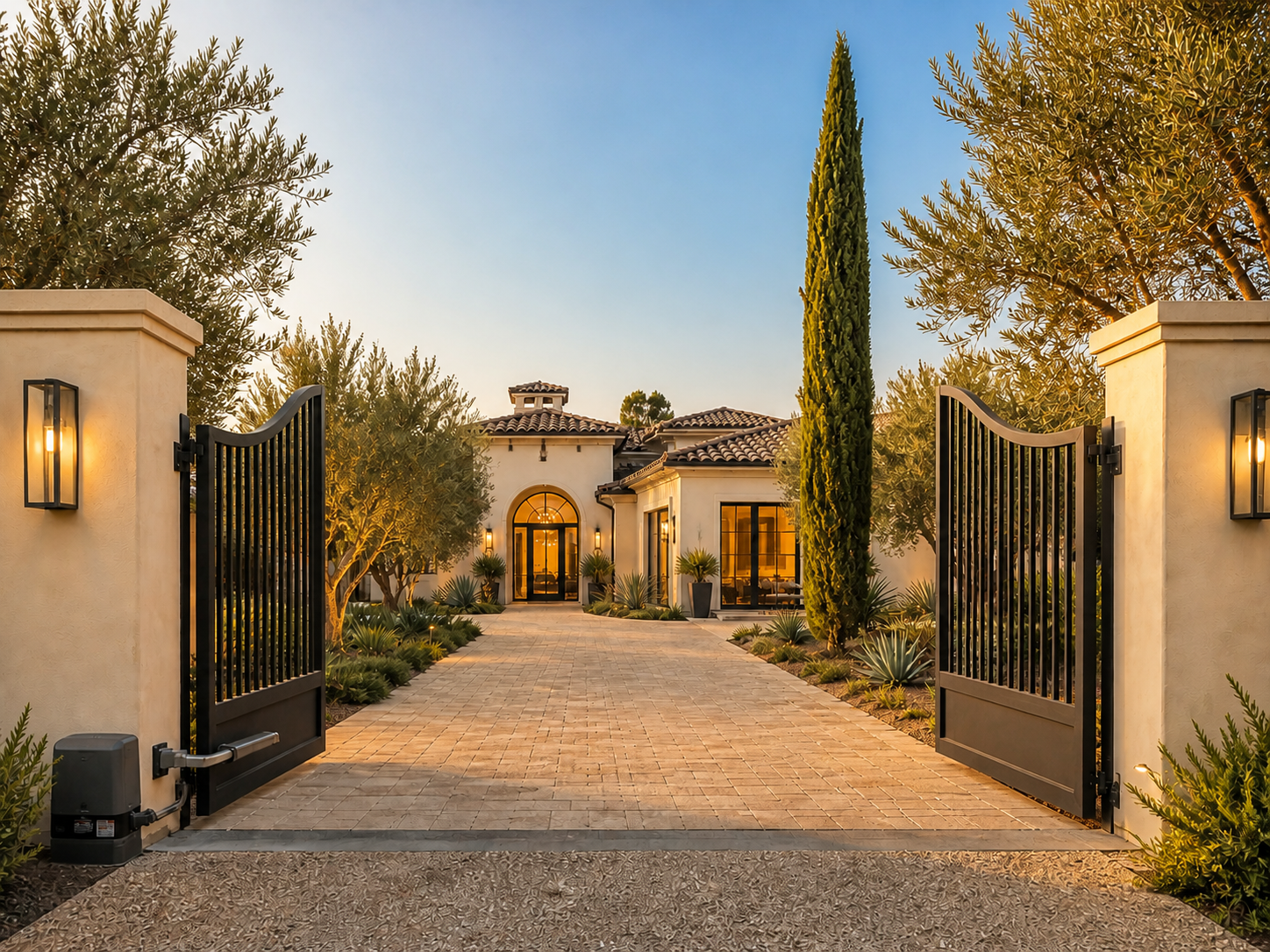 Restored existing automated gate at a refined California residence